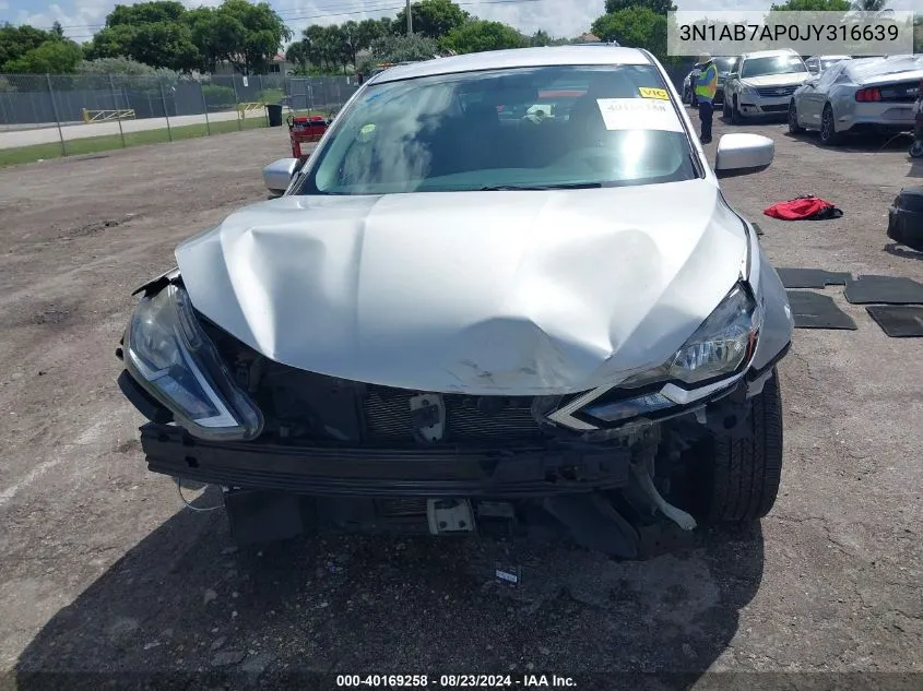 2018 Nissan Sentra S VIN: 3N1AB7AP0JY316639 Lot: 40169258