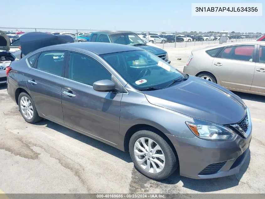 3N1AB7AP4JL634356 2018 Nissan Sentra Sv