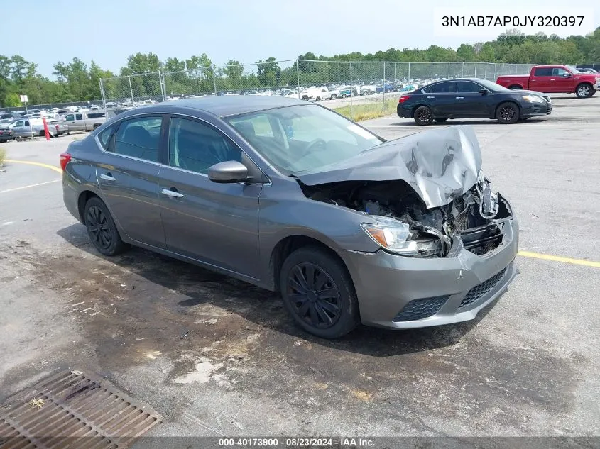 2018 Nissan Sentra S VIN: 3N1AB7AP0JY320397 Lot: 40173900