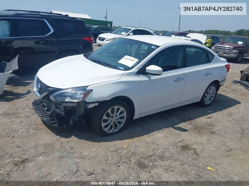 2018 Nissan Sentra Sv VIN: 3N1AB7AP4JY282740 Lot: 40176847