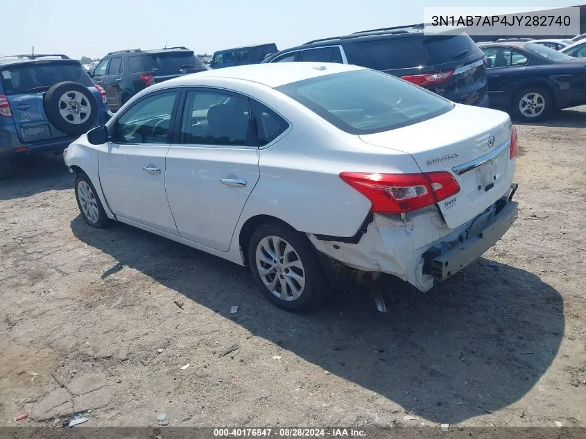 2018 Nissan Sentra Sv VIN: 3N1AB7AP4JY282740 Lot: 40176847