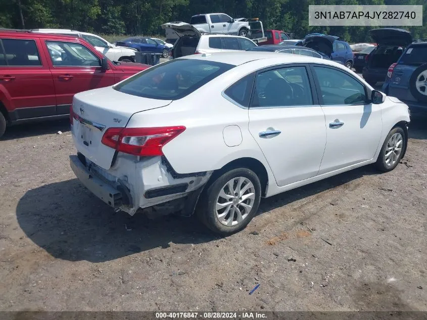 2018 Nissan Sentra Sv VIN: 3N1AB7AP4JY282740 Lot: 40176847