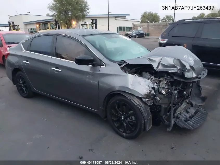 2018 Nissan Sentra S VIN: 3N1AB7AP7JY263437 Lot: 40179087