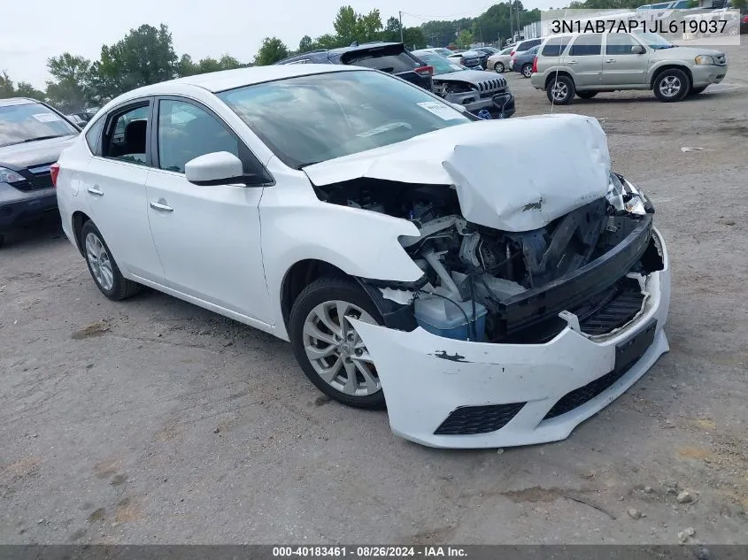 2018 Nissan Sentra Sv VIN: 3N1AB7AP1JL619037 Lot: 40183461