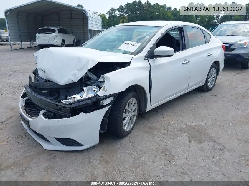 2018 Nissan Sentra Sv VIN: 3N1AB7AP1JL619037 Lot: 40183461