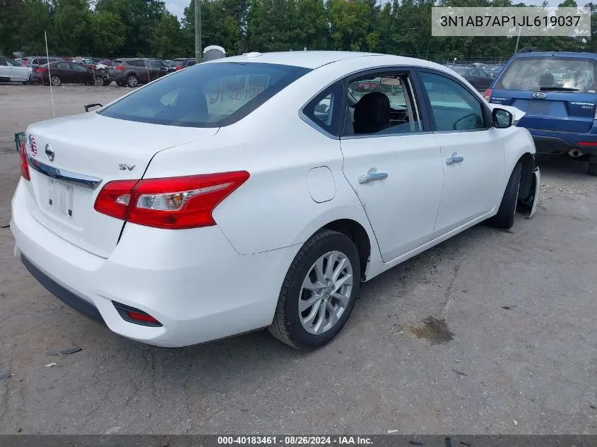 2018 Nissan Sentra Sv VIN: 3N1AB7AP1JL619037 Lot: 40183461