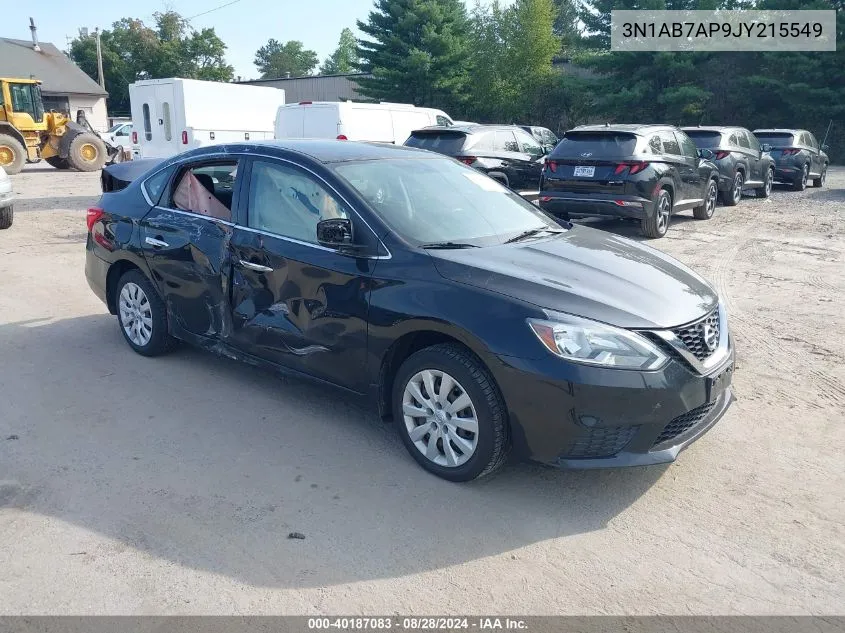 2018 Nissan Sentra S VIN: 3N1AB7AP9JY215549 Lot: 40187083