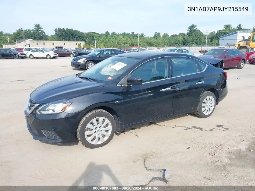 2018 Nissan Sentra S VIN: 3N1AB7AP9JY215549 Lot: 40187083