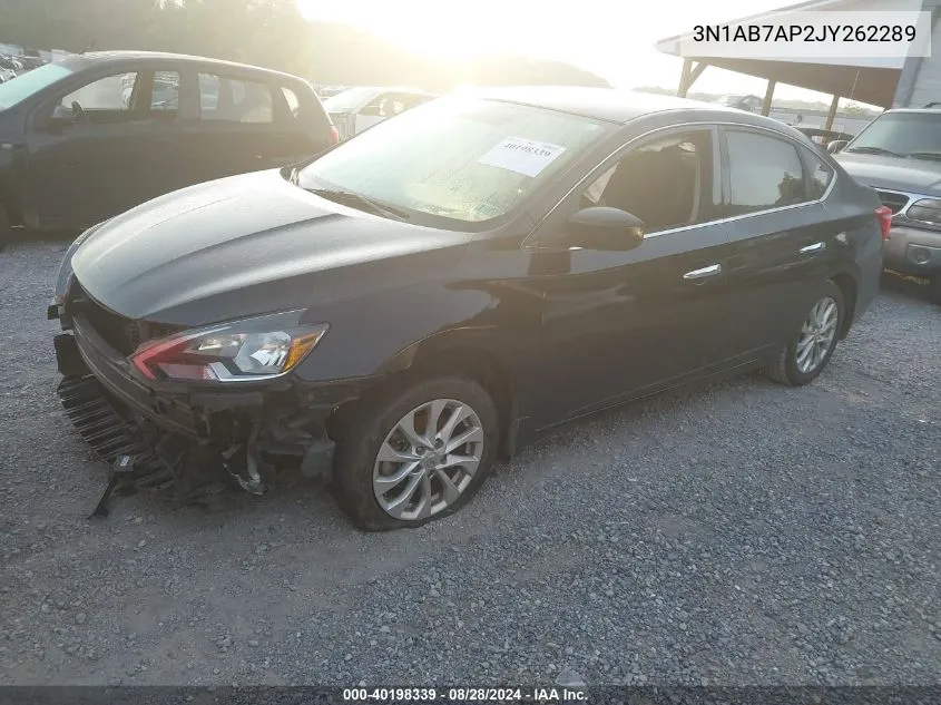 2018 Nissan Sentra Sv VIN: 3N1AB7AP2JY262289 Lot: 40198339