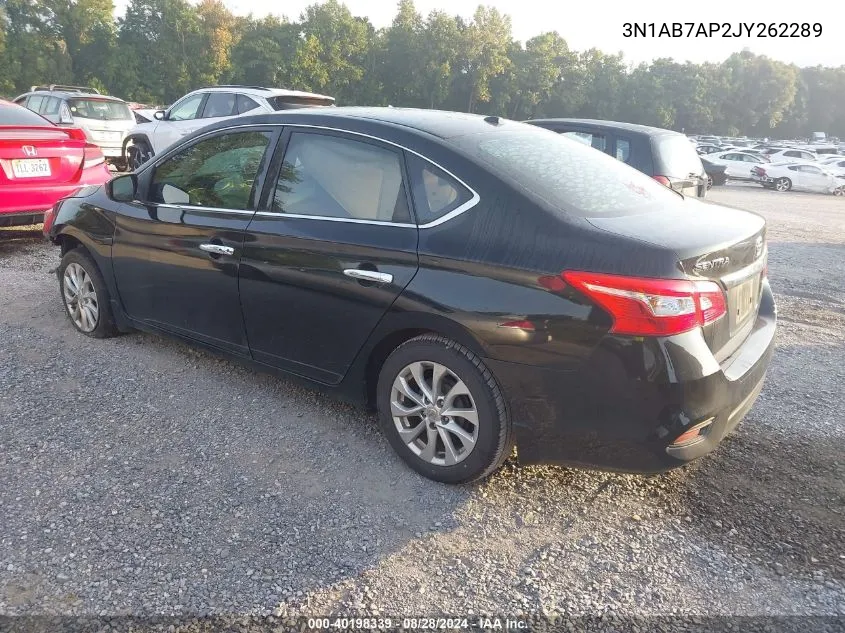 2018 Nissan Sentra Sv VIN: 3N1AB7AP2JY262289 Lot: 40198339