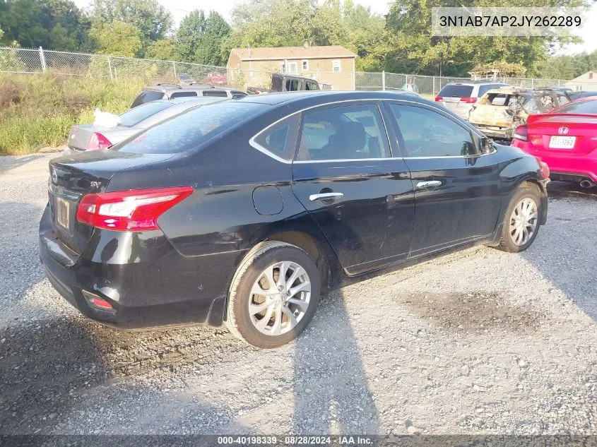 2018 Nissan Sentra Sv VIN: 3N1AB7AP2JY262289 Lot: 40198339