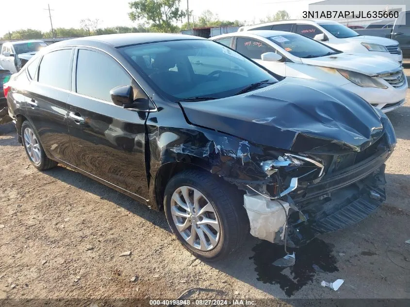 2018 Nissan Sentra Sv VIN: 3N1AB7AP1JL635660 Lot: 40198948