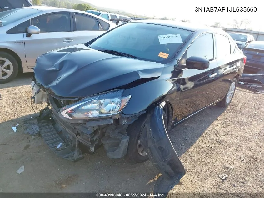 2018 Nissan Sentra Sv VIN: 3N1AB7AP1JL635660 Lot: 40198948