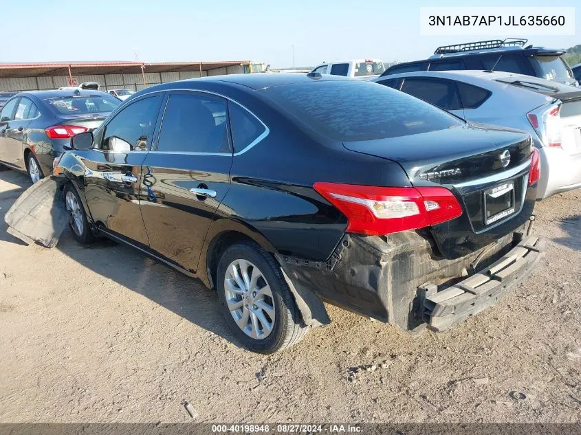 3N1AB7AP1JL635660 2018 Nissan Sentra Sv