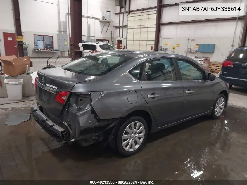 2018 Nissan Sentra S VIN: 3N1AB7AP6JY338614 Lot: 40213558