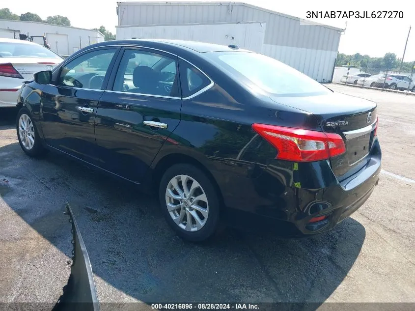 2018 Nissan Sentra Sv VIN: 3N1AB7AP3JL627270 Lot: 40216895