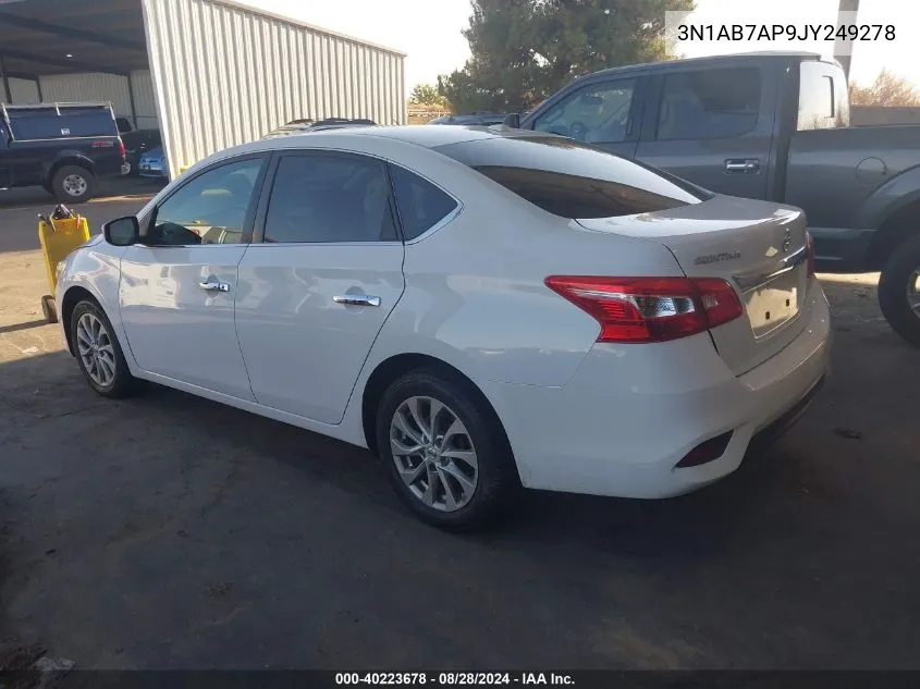 2018 Nissan Sentra Sv VIN: 3N1AB7AP9JY249278 Lot: 40223678