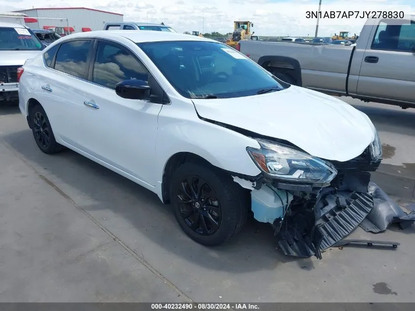 2018 Nissan Sentra S VIN: 3N1AB7AP7JY278830 Lot: 40232490