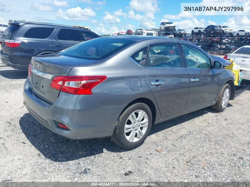 2018 Nissan Sentra S VIN: 3N1AB7AP4JY297996 Lot: 40244771