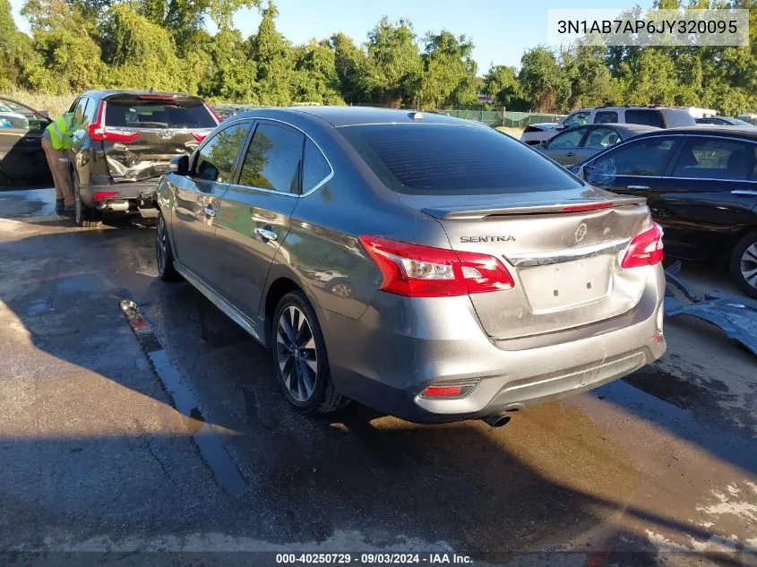 2018 Nissan Sentra Sr VIN: 3N1AB7AP6JY320095 Lot: 40250729