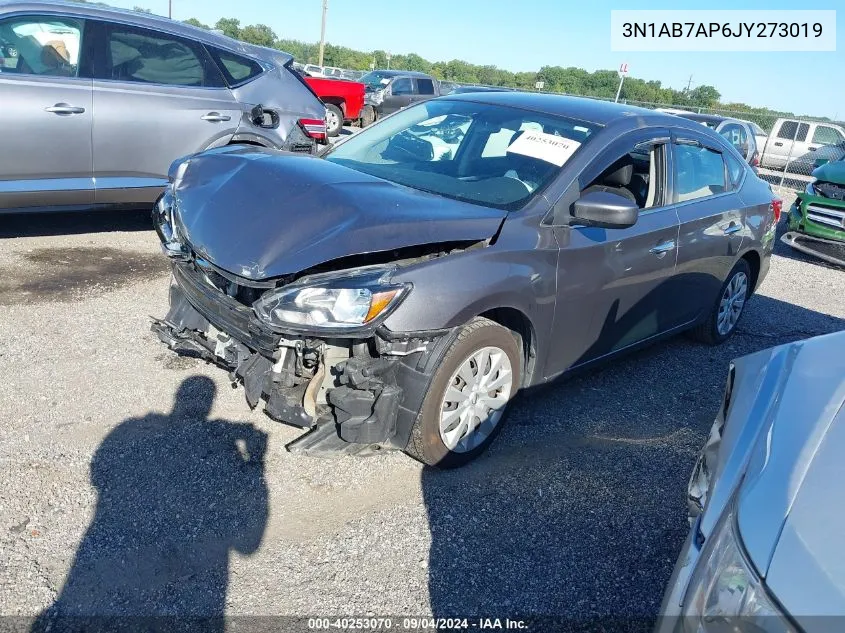 2018 Nissan Sentra S/Sv/Sr/Sl VIN: 3N1AB7AP6JY273019 Lot: 40253070