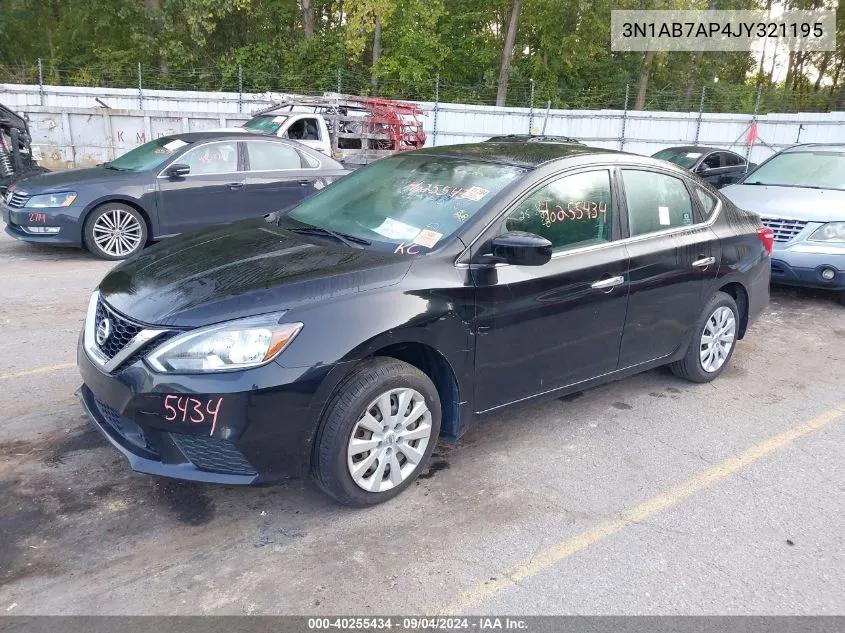 2018 Nissan Sentra S VIN: 3N1AB7AP4JY321195 Lot: 40255434