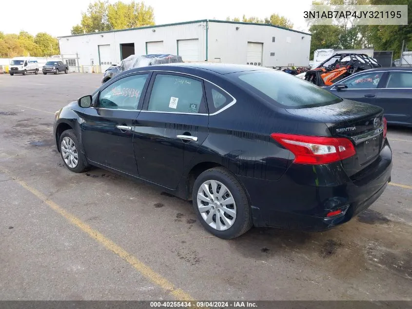 2018 Nissan Sentra S VIN: 3N1AB7AP4JY321195 Lot: 40255434