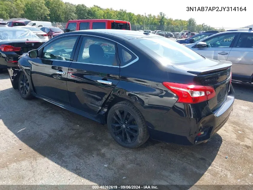 2018 Nissan Sentra Sr VIN: 3N1AB7AP2JY314164 Lot: 40262619