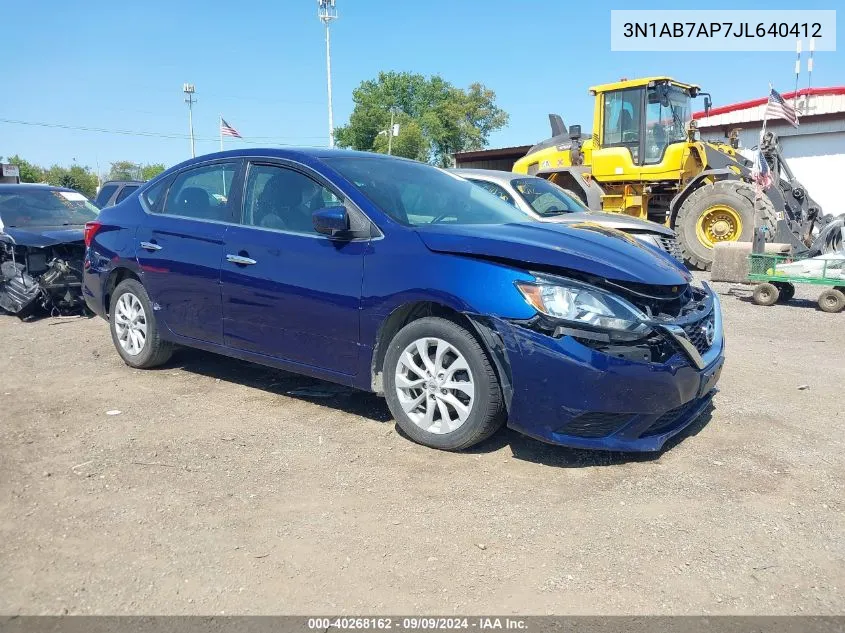 2018 Nissan Sentra Sv VIN: 3N1AB7AP7JL640412 Lot: 40268162