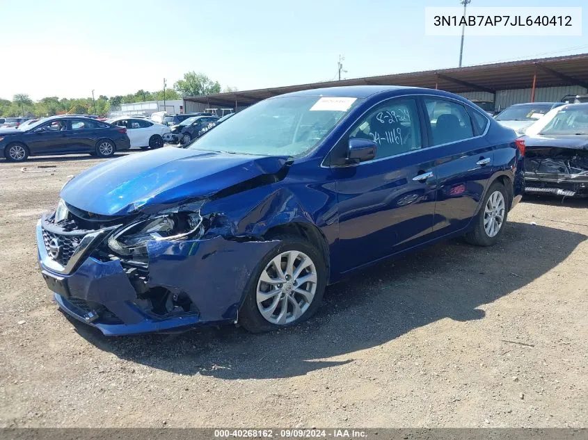 2018 Nissan Sentra Sv VIN: 3N1AB7AP7JL640412 Lot: 40268162