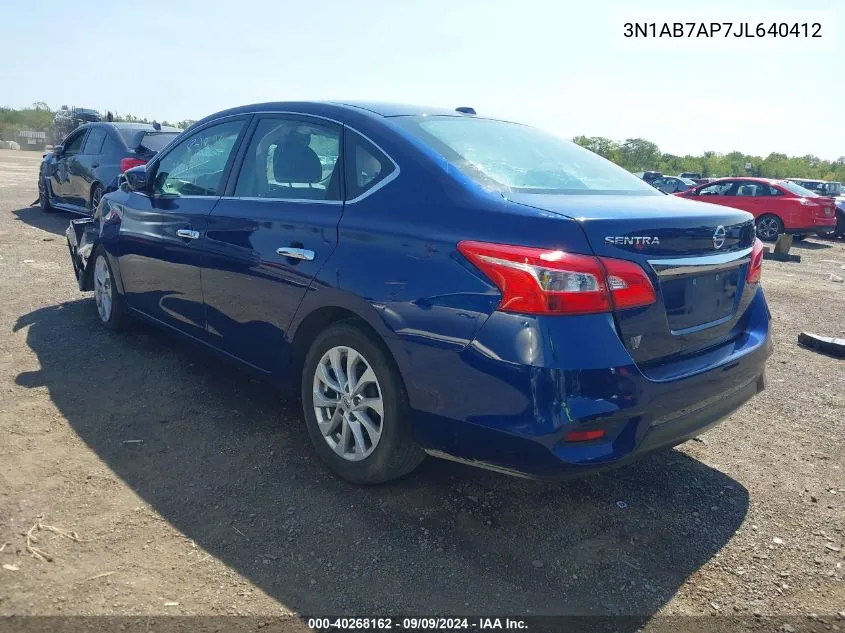 2018 Nissan Sentra Sv VIN: 3N1AB7AP7JL640412 Lot: 40268162