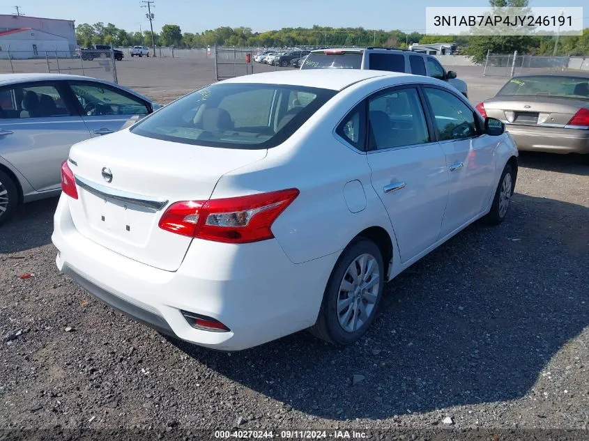 2018 Nissan Sentra S/Sv/Sr/Sl VIN: 3N1AB7AP4JY246191 Lot: 40270244