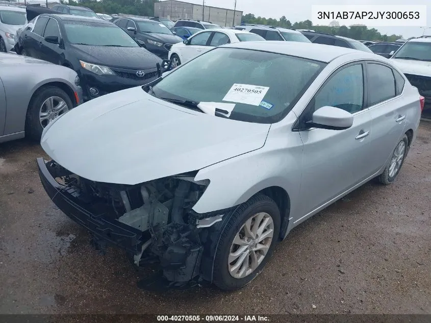 2018 Nissan Sentra Sv VIN: 3N1AB7AP2JY300653 Lot: 40270505