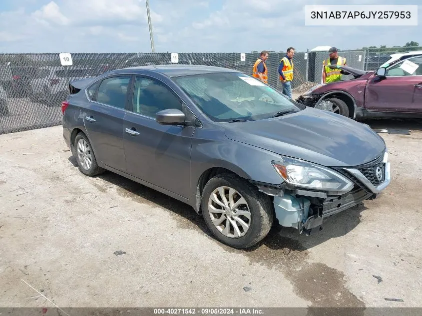 2018 Nissan Sentra S/Sv/Sr/Sl VIN: 3N1AB7AP6JY257953 Lot: 40271542