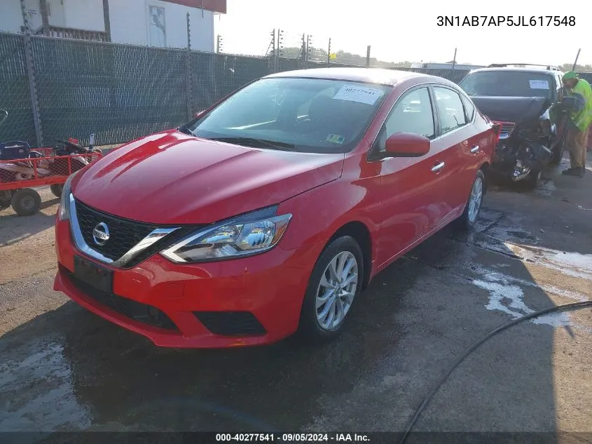 2018 Nissan Sentra Sv VIN: 3N1AB7AP5JL617548 Lot: 40277541