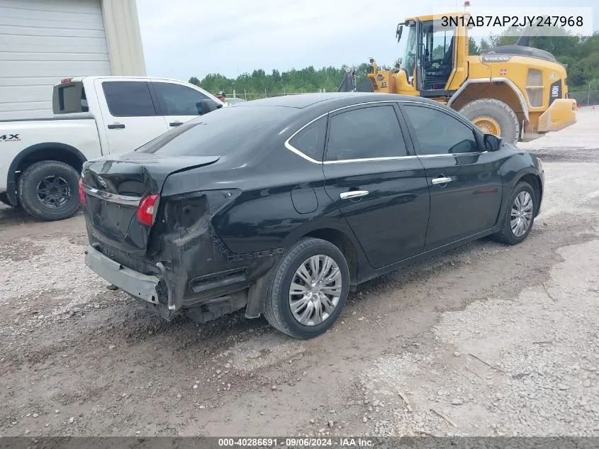 2018 Nissan Sentra S VIN: 3N1AB7AP2JY247968 Lot: 40286691