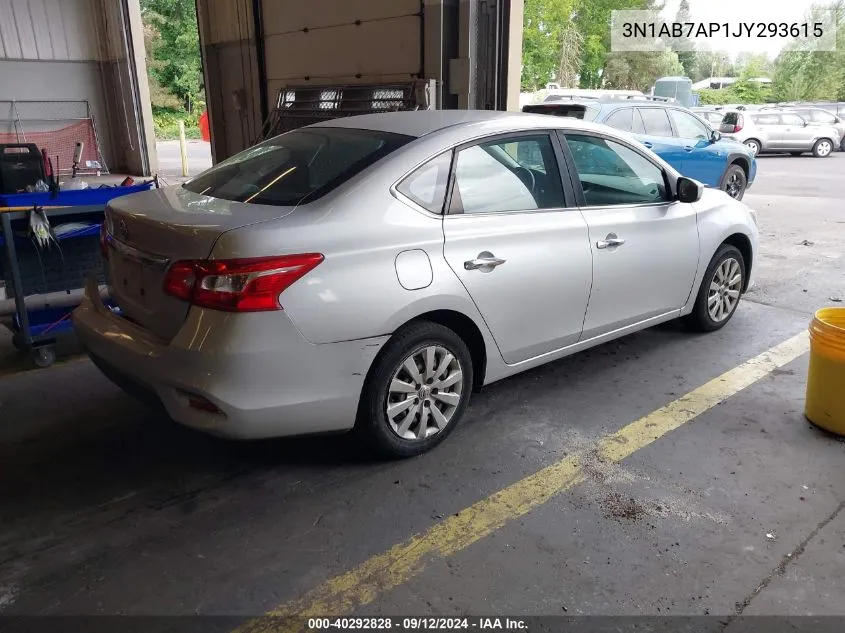 2018 Nissan Sentra S VIN: 3N1AB7AP1JY293615 Lot: 40292828