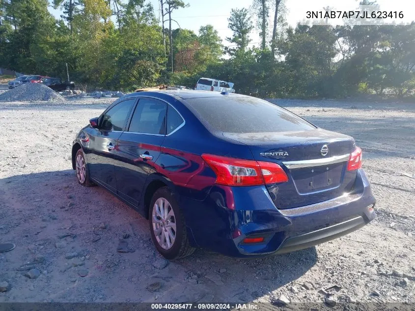 2018 Nissan Sentra Sv VIN: 3N1AB7AP7JL623416 Lot: 40295477