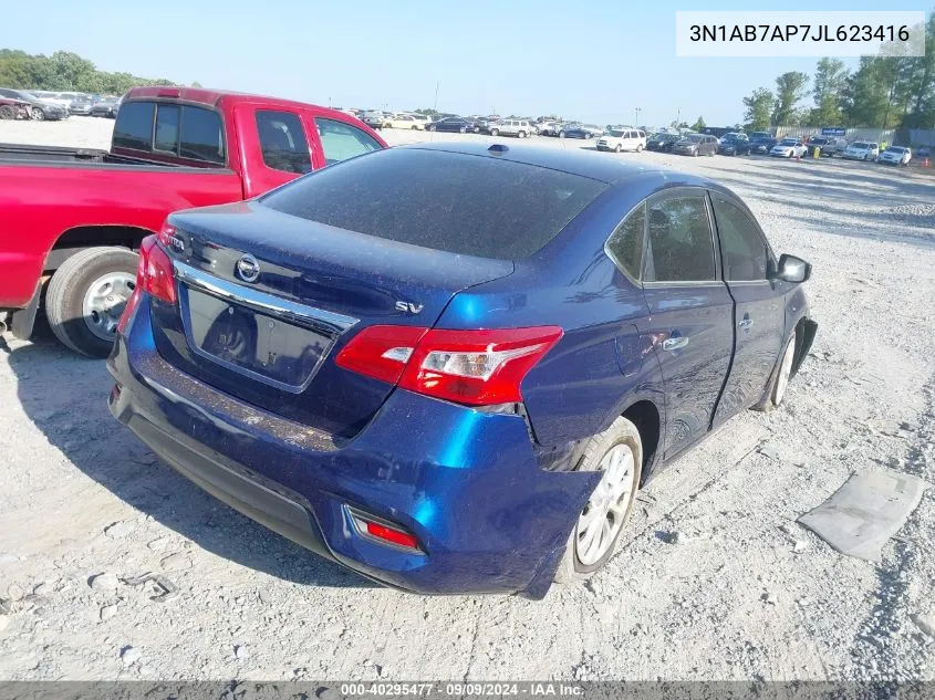 2018 Nissan Sentra Sv VIN: 3N1AB7AP7JL623416 Lot: 40295477