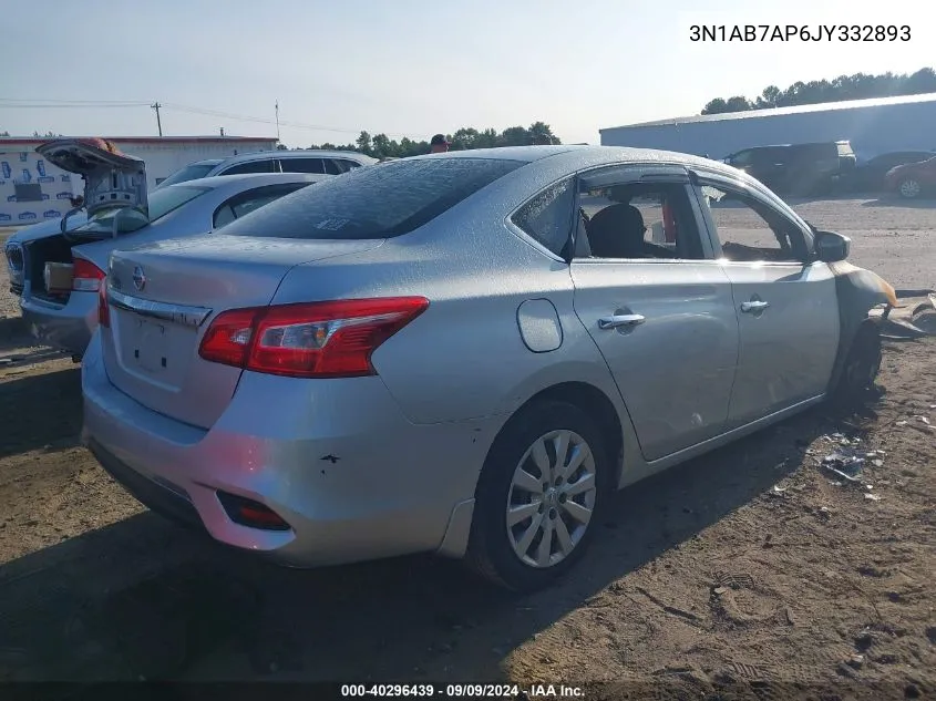 2018 Nissan Sentra S VIN: 3N1AB7AP6JY332893 Lot: 40296439