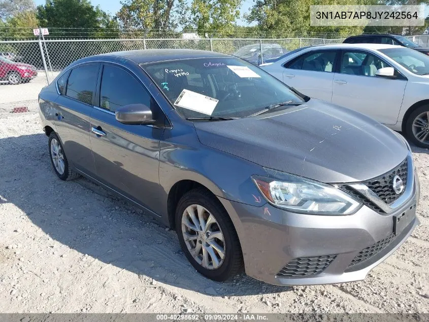 2018 Nissan Sentra Sv VIN: 3N1AB7AP8JY242564 Lot: 40298692