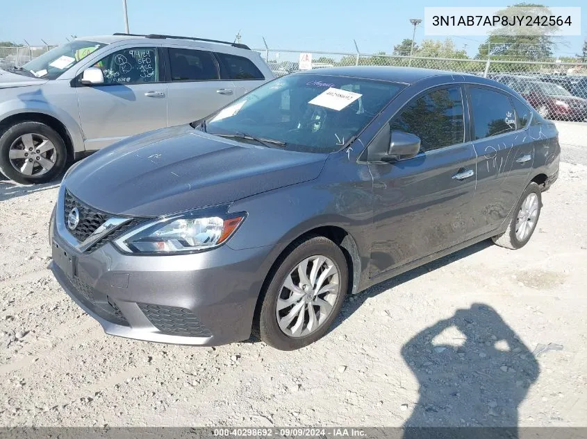 2018 Nissan Sentra Sv VIN: 3N1AB7AP8JY242564 Lot: 40298692