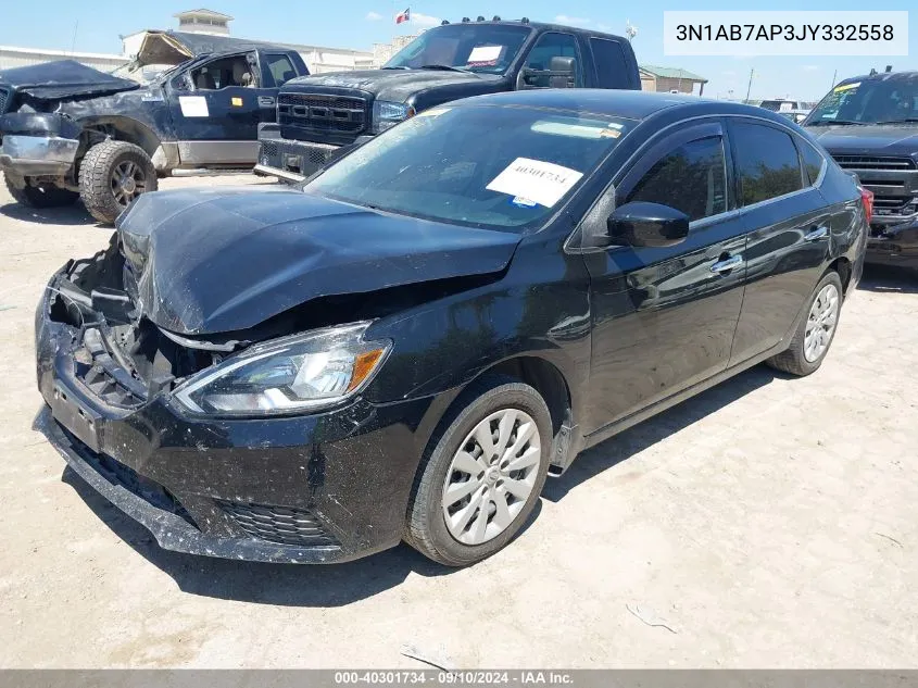 2018 Nissan Sentra S/Sv/Sr/Sl VIN: 3N1AB7AP3JY332558 Lot: 40301734