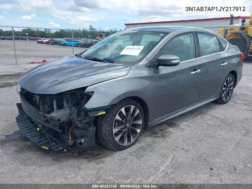 2018 Nissan Sentra Sr VIN: 3N1AB7AP1JY217912 Lot: 40302328