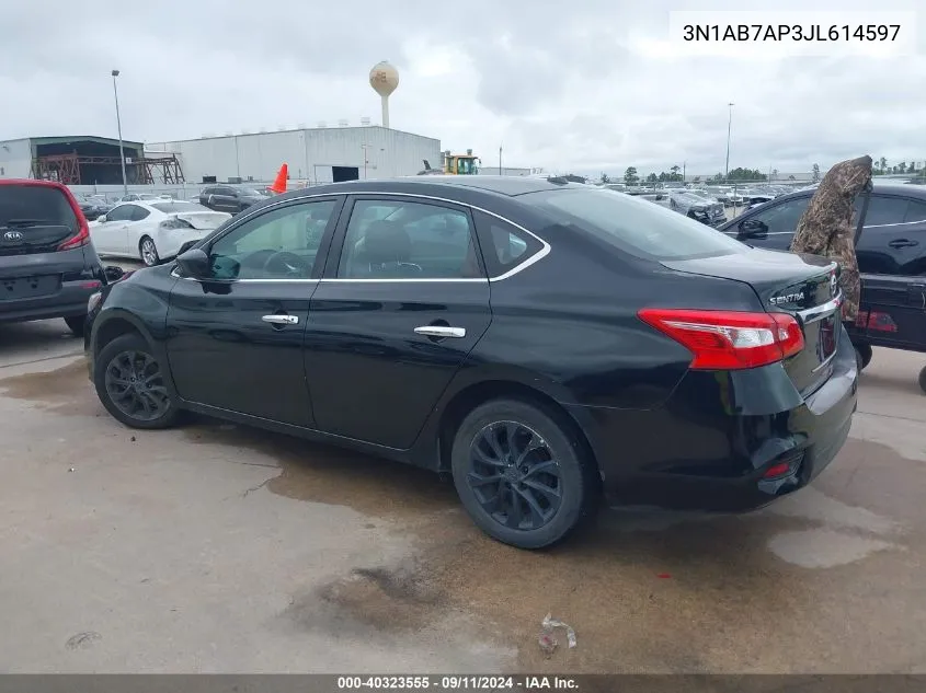 2018 Nissan Sentra Sv VIN: 3N1AB7AP3JL614597 Lot: 40323555