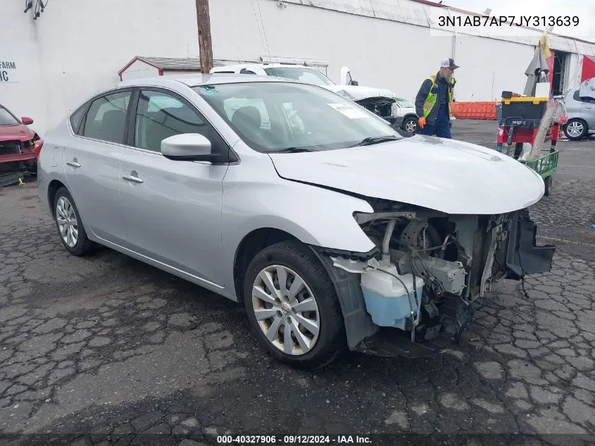 2018 Nissan Sentra S VIN: 3N1AB7AP7JY313639 Lot: 40327906