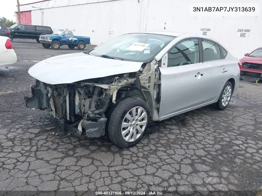 2018 Nissan Sentra S VIN: 3N1AB7AP7JY313639 Lot: 40327906