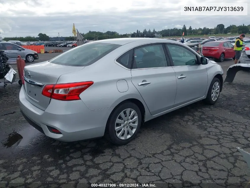 2018 Nissan Sentra S VIN: 3N1AB7AP7JY313639 Lot: 40327906