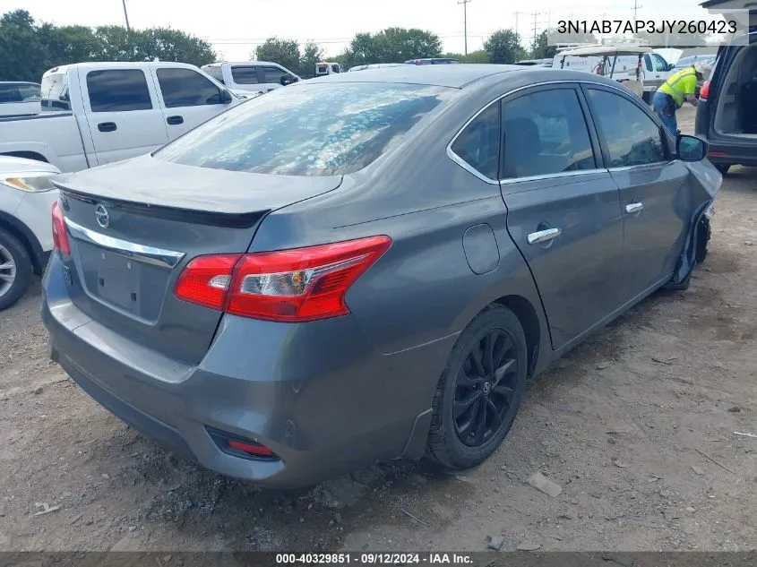 2018 Nissan Sentra S VIN: 3N1AB7AP3JY260423 Lot: 40329851