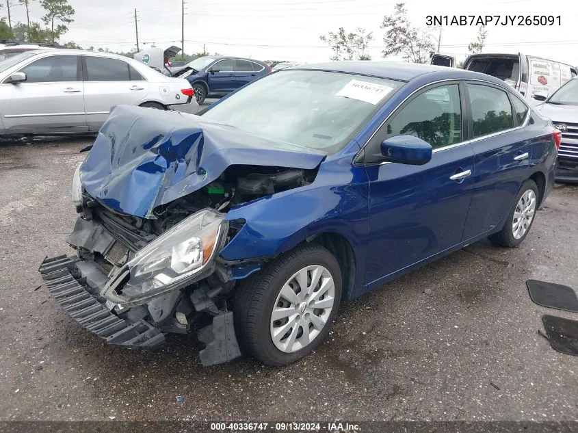 2018 Nissan Sentra S/Sv/Sr/Sl VIN: 3N1AB7AP7JY265091 Lot: 40336747